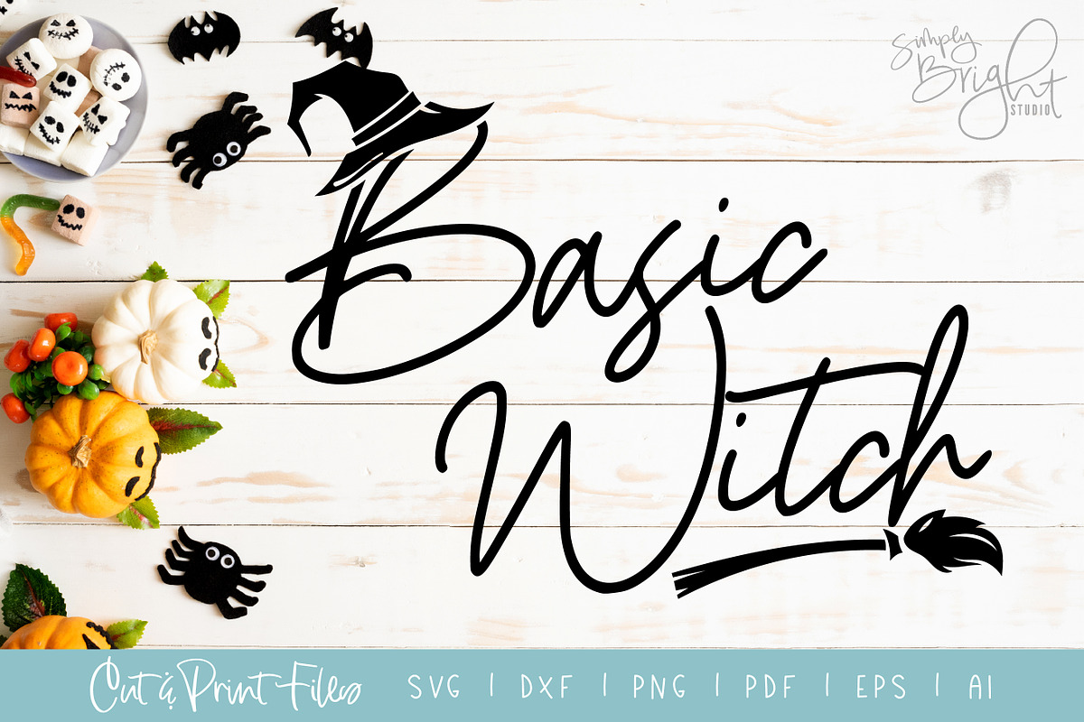Basic Witch SVG Cut/Print Files in Illustrations - product preview 8