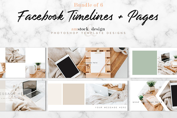 Facebook Bundle of 6 / Version #1 in Facebook Templates - product preview 2