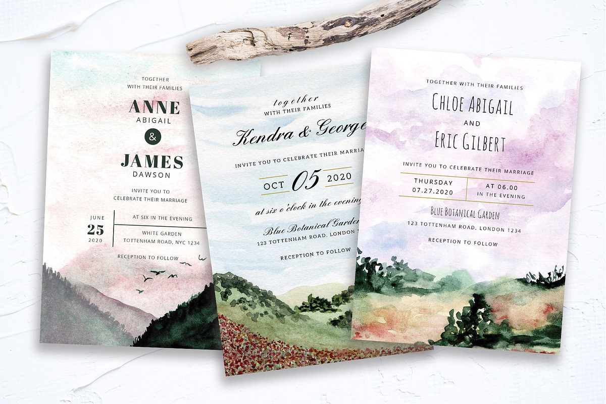 Landscape Wedding Collection in Wedding Templates - product preview 8