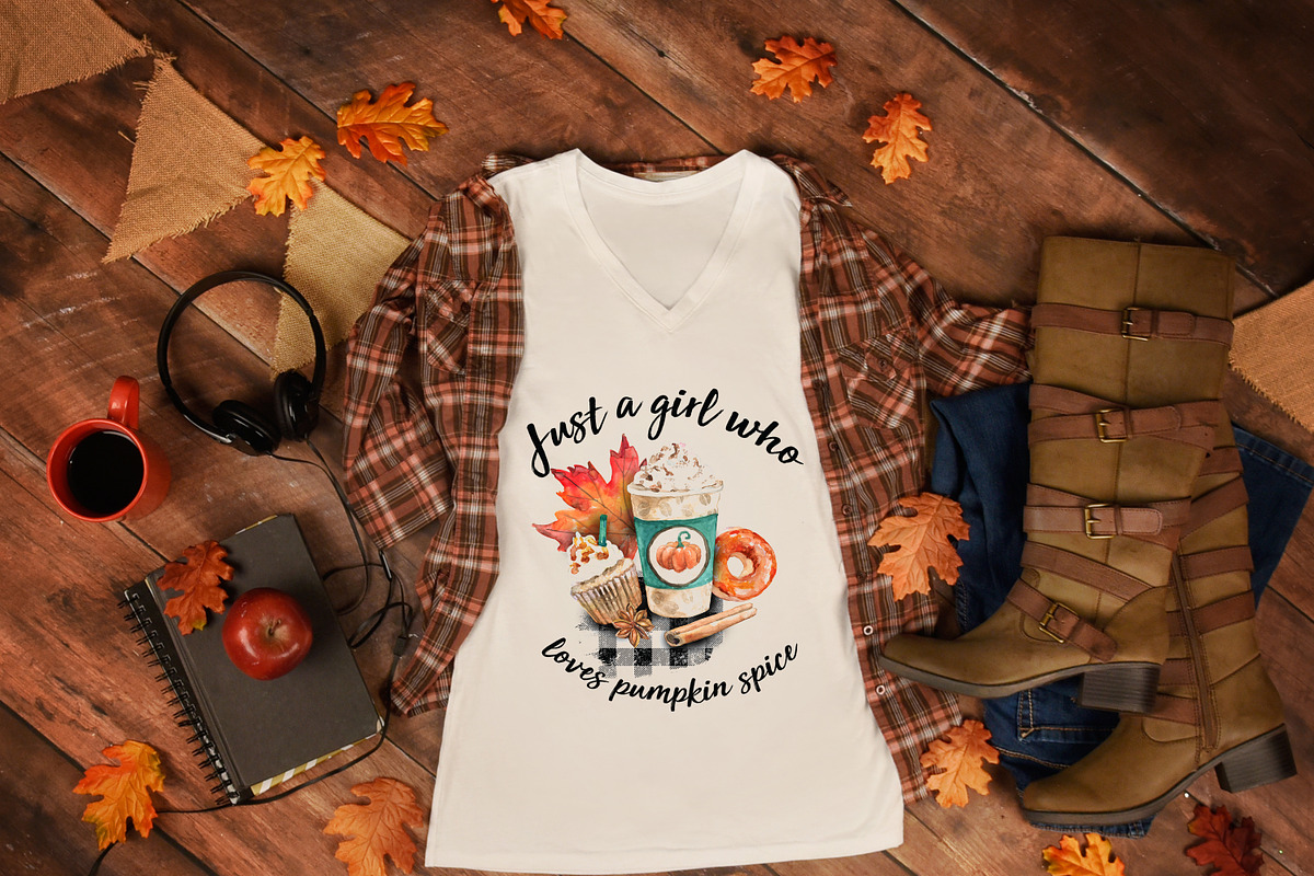 Just a girl who loves pumpkin spice in Illustrations - product preview 8