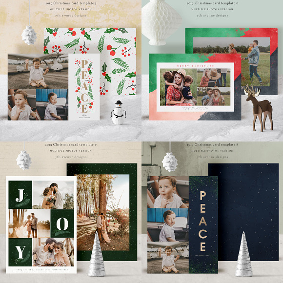 Christmas Card Multiple Photos in Card Templates - product preview 1