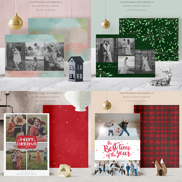 Christmas Card Multiple Photos in Card Templates - product preview 2