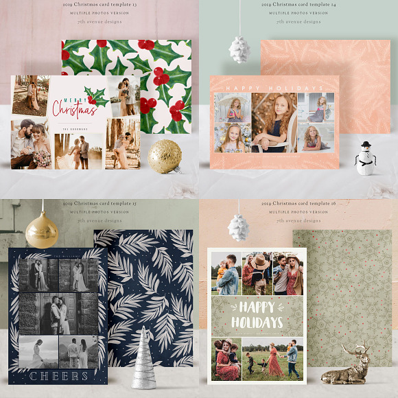 Christmas Card Multiple Photos in Card Templates - product preview 3