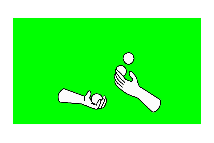 Animation Cartoon Hand Juggling Ball