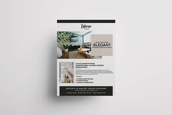 Interior Design, Architecture Flyers in Flyer Templates - product preview 1