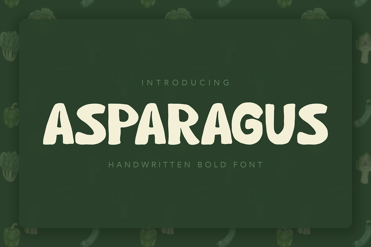 Asparagus Handwritten Font in Display Fonts - product preview 8