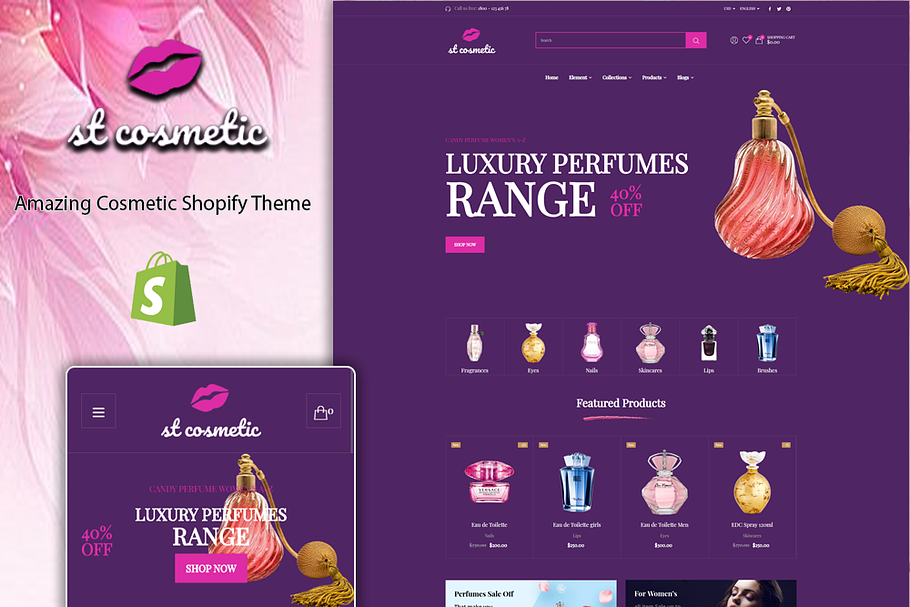 St Cosmetic Shopify in Website Templates - product preview 8