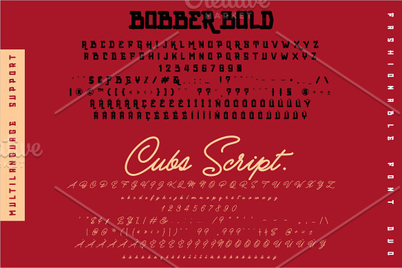 BOBBER BOLD & Cubs Script (FONT DUO) in Display Fonts - product preview 8