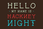 Hackney Night - Font