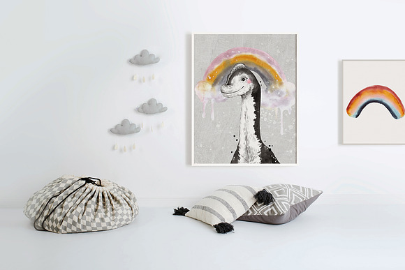BABY DINOS watercolor set in Illustrations - product preview 1