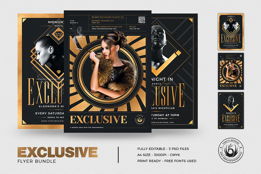 Exclusive Party Flyer Bundle in Flyer Templates - product preview 8