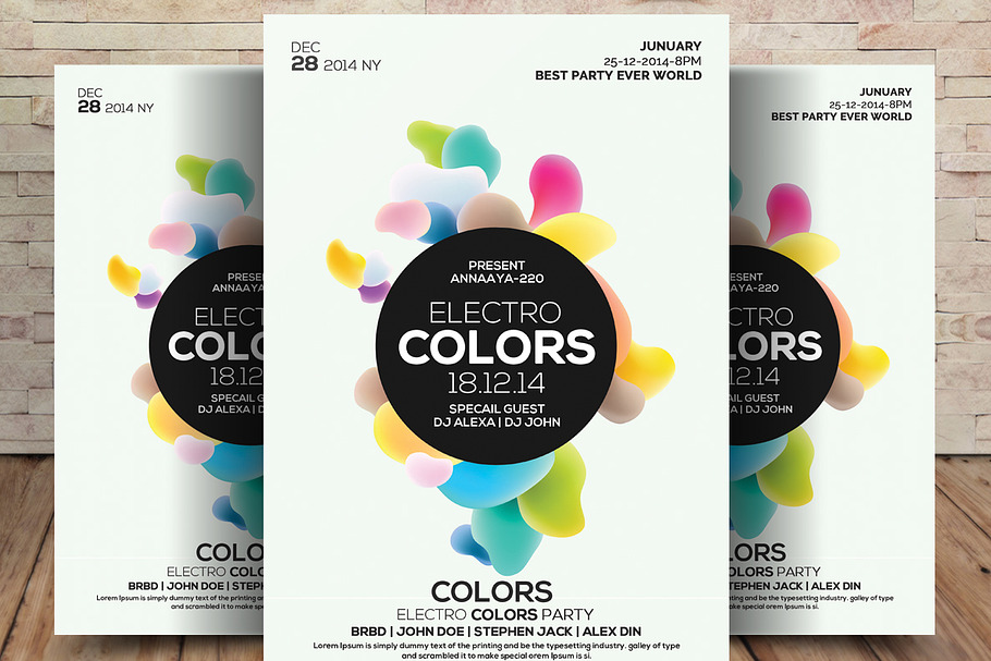 Electro Colors - Flyer Template