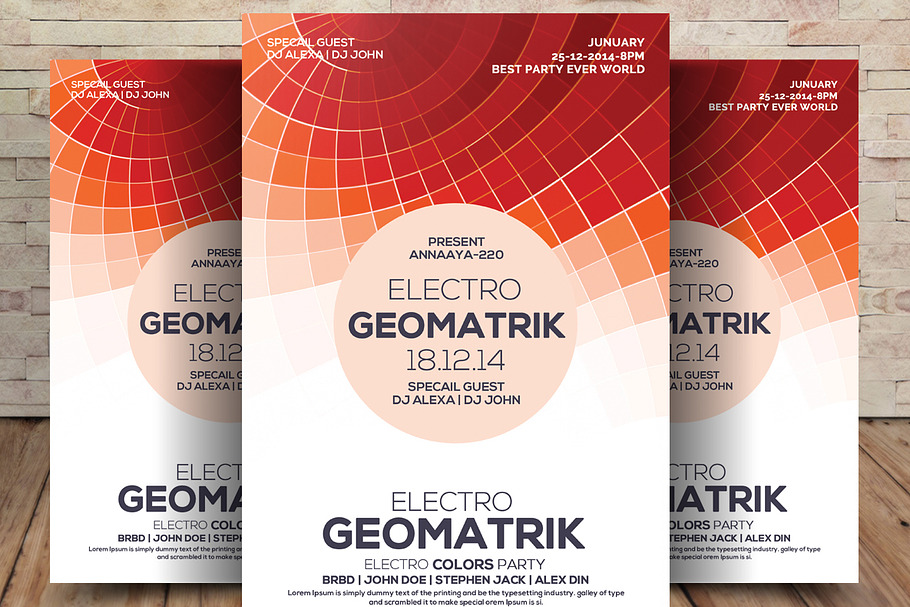 Geometric Flyer Psd Template in Flyer Templates - product preview 8