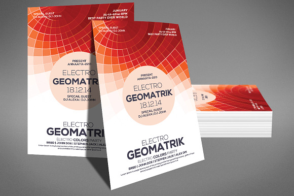 Geometric Flyer Psd Template in Flyer Templates - product preview 1