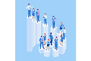 Isometric business people on the