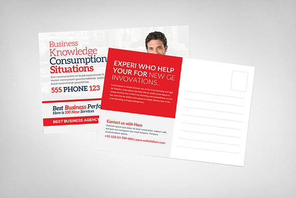Business Solution Marketing Postcard in Postcard Templates - product preview 1