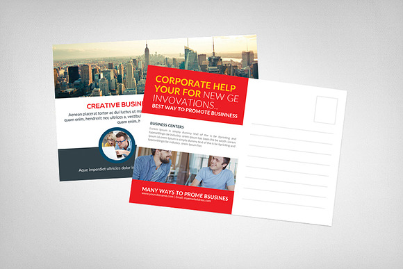 Business Solutions Postcard Template in Postcard Templates - product preview 1