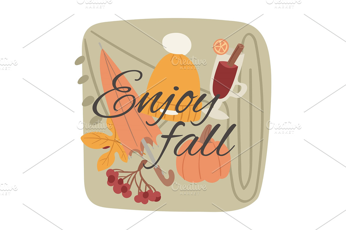Enjoy fall and hello autumn greeting in Textures - product preview 8