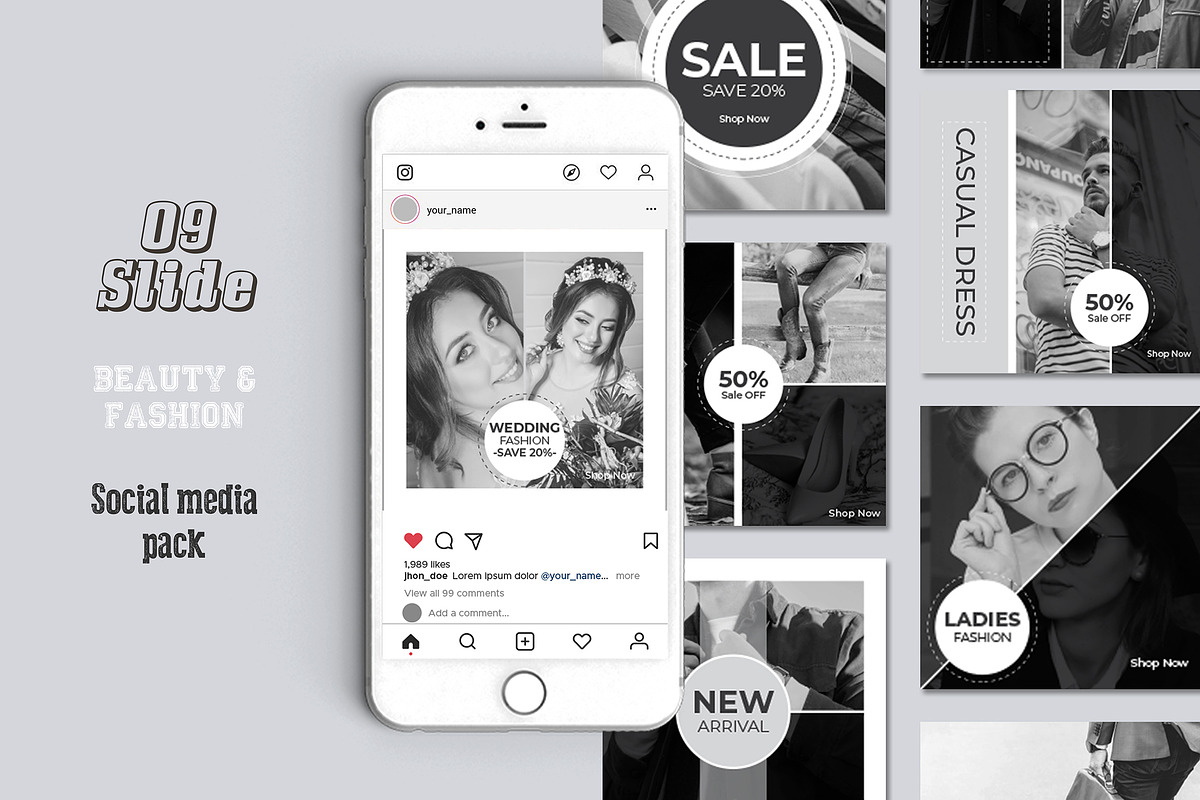 Fashion Social Media Banner Template in Instagram Templates - product preview 8