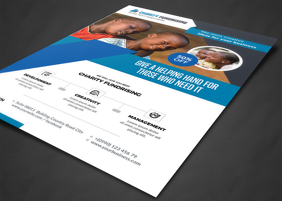 Charity Fundraisers Flyer in Flyer Templates - product preview 1