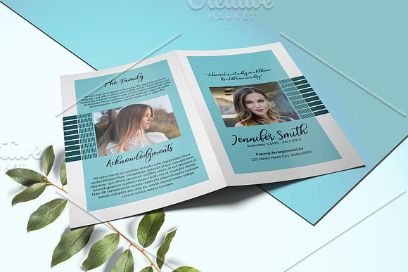 Funeral Program Template-V916 in Brochure Templates - product preview 3