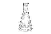 Chemical laboratory flask sketch