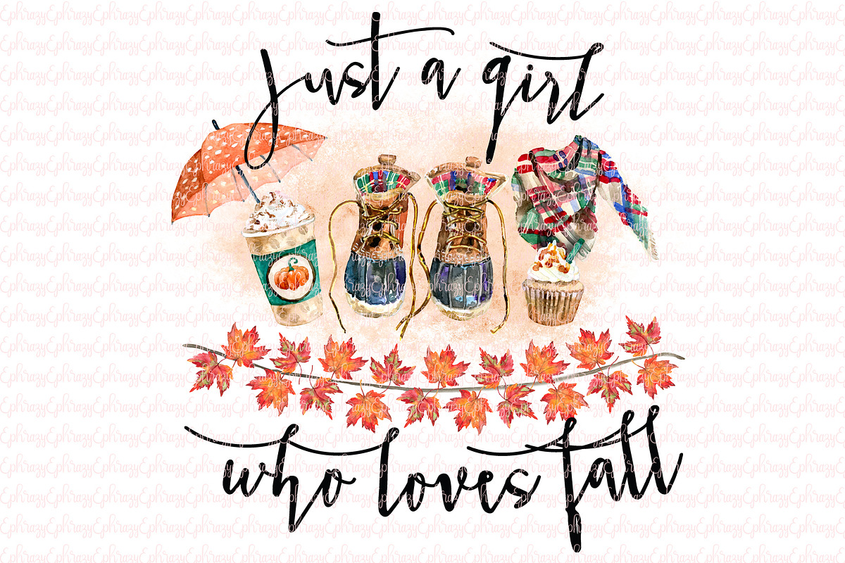 Just a girl who loves fall in Illustrations - product preview 8