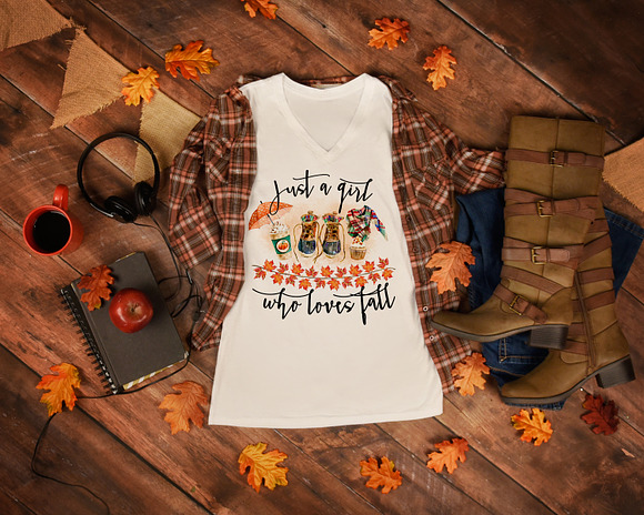 Just a girl who loves fall in Illustrations - product preview 1