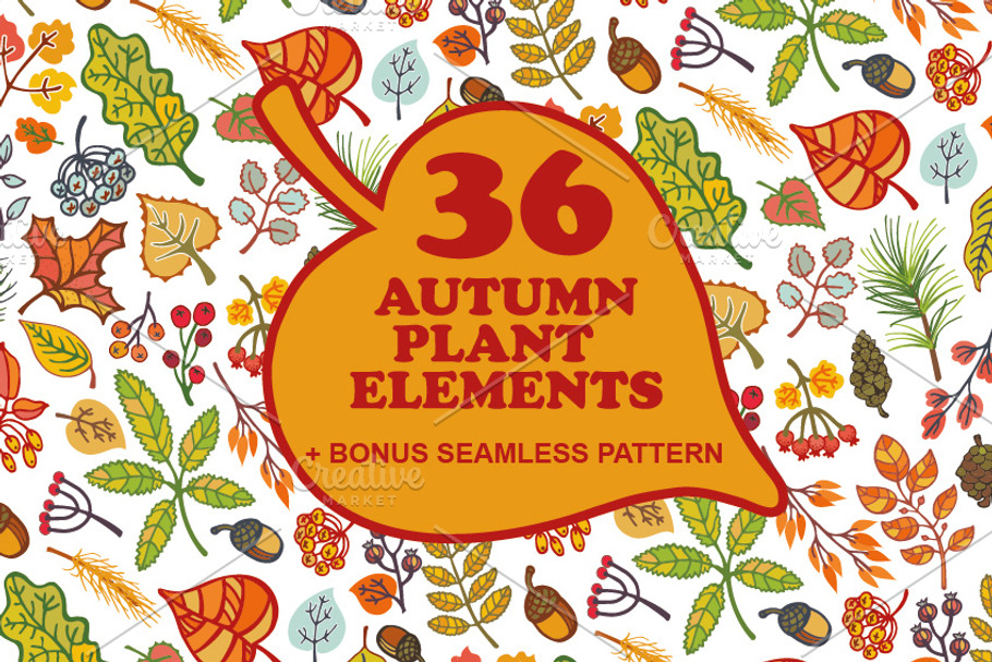Autumn leaves,plant elements
