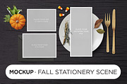Mockup · Fall Stationery Scene