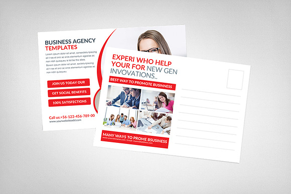 Corporate Business Postcards in Postcard Templates - product preview 1