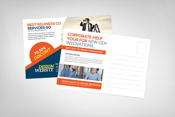 Corporate Business Postcard Template in Postcard Templates - product preview 2