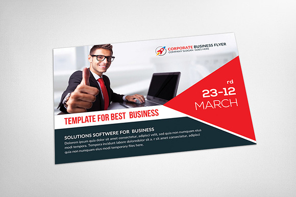 Concept For Business Strategy Card in Postcard Templates - product preview 2