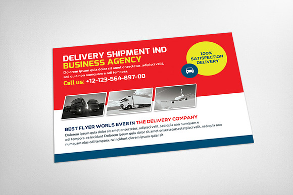 Delivery Shipment Postcard Template in Postcard Templates - product preview 2