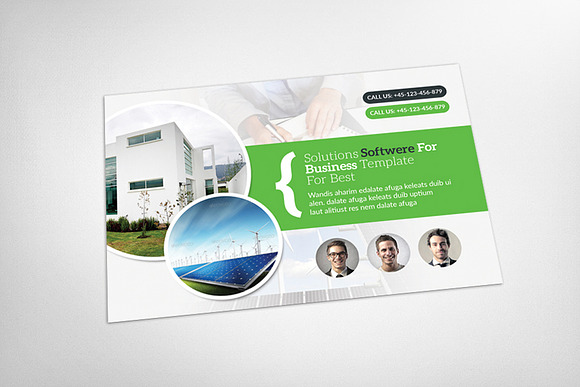 Green Energy Postcard Template in Postcard Templates - product preview 2