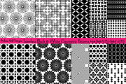 Seamless Black Geometric Patterns