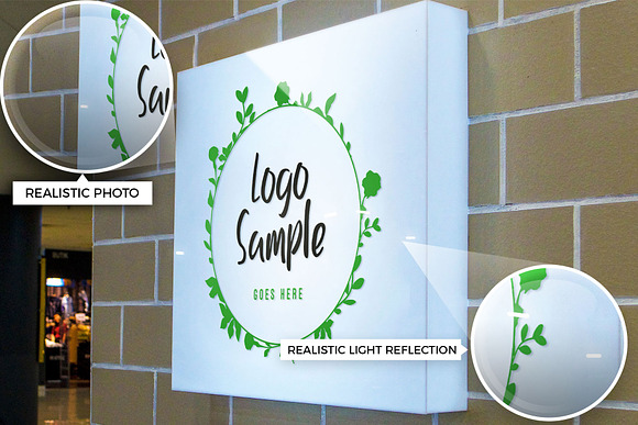 2 Square Lightbox Signboard Mockup in Branding Mockups - product preview 2