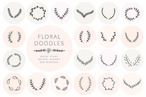 200+ Floral Elements~EPS,SVG,PSD,PNG in Graphics - product preview 7