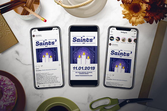 All Saints' Day Flyer Set in Flyer Templates - product preview 1