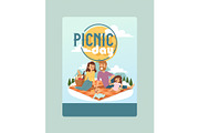 Invitation to a picnic day family