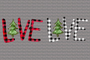 Love. Christmas tree cliparts