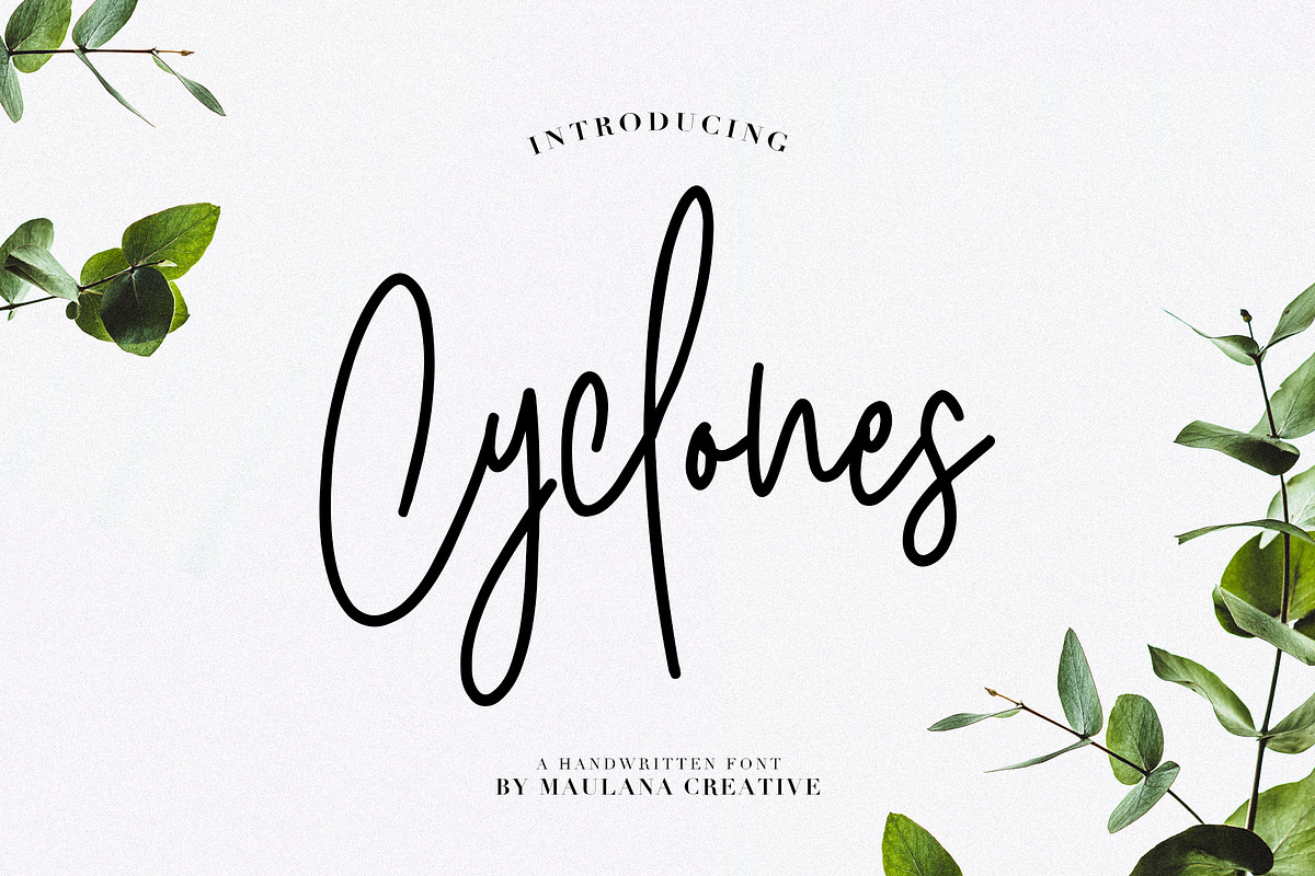 Cyclones Signature Brush Font in Script Fonts - product preview 8