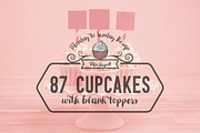 87 Cupcake Topper Mockups!