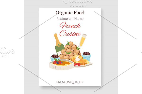 French restaurant organic food and