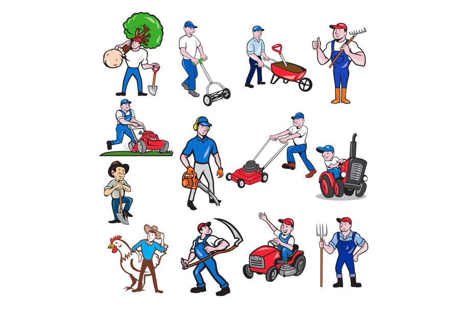 Agricultural Worker Mascot Cartoon S