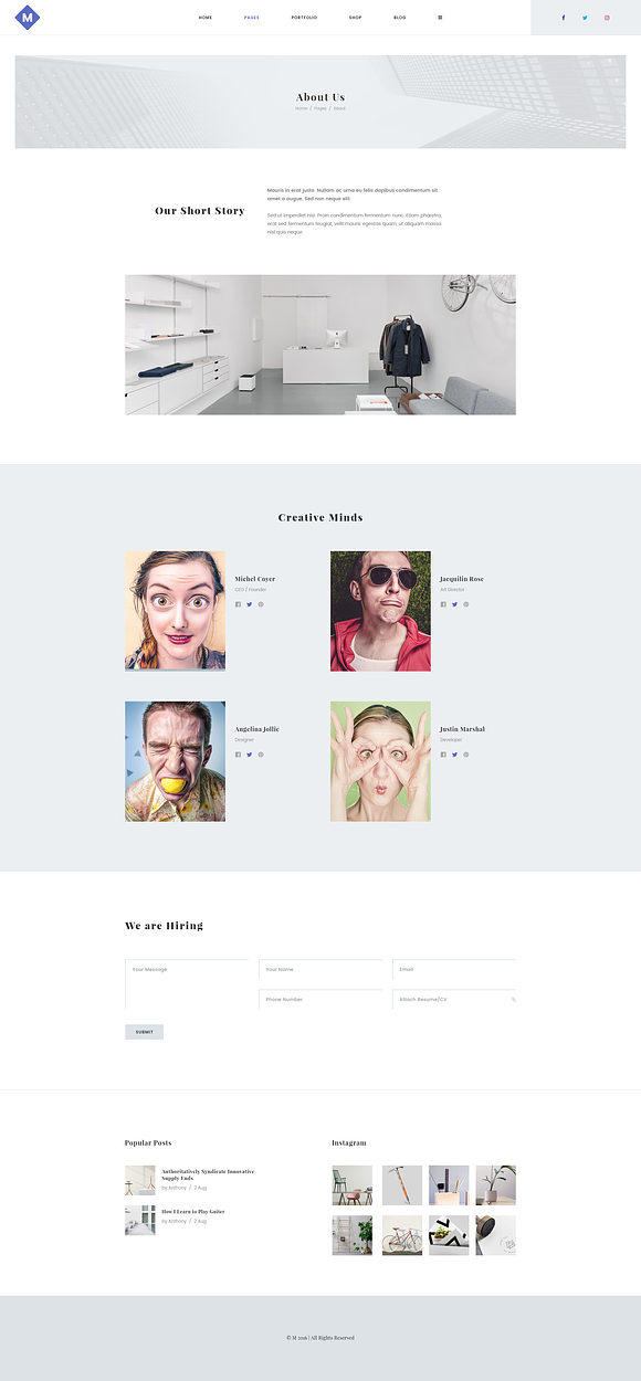 M - Minimal PSD Portfolio Template in Landing Page Templates - product preview 19
