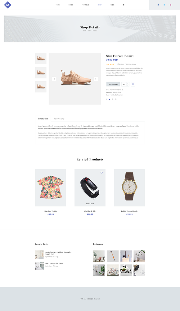 M - Minimal PSD Portfolio Template in Landing Page Templates - product preview 20