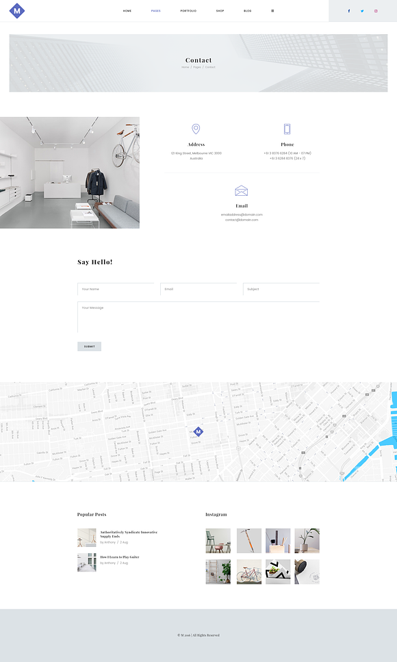 M - Minimal PSD Portfolio Template in Landing Page Templates - product preview 21
