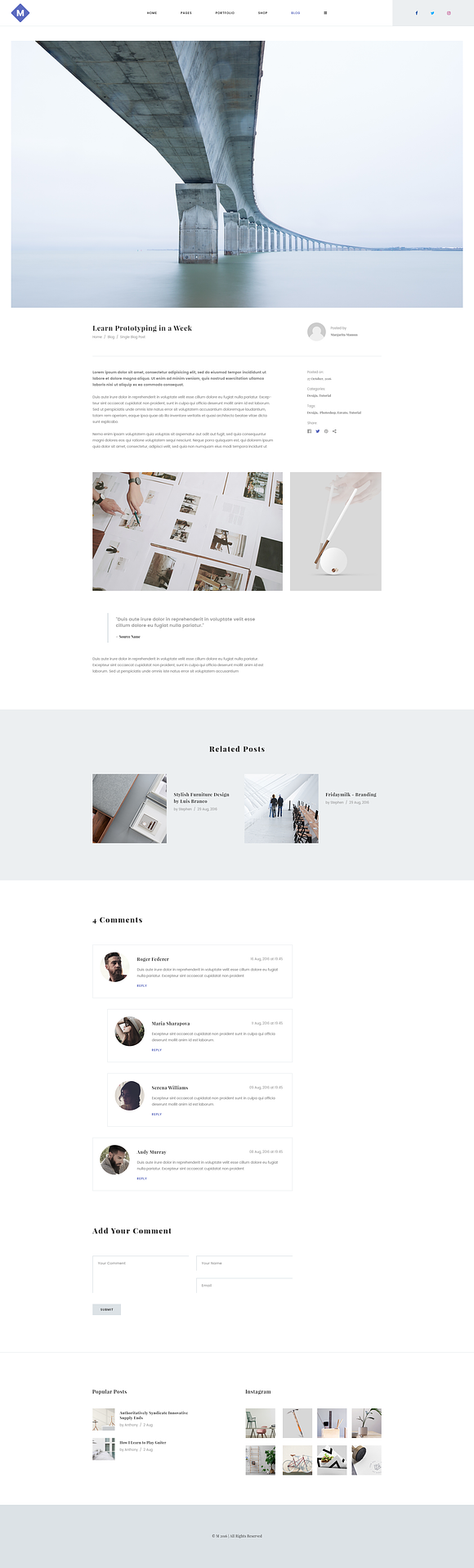 M - Minimal PSD Portfolio Template in Landing Page Templates - product preview 22