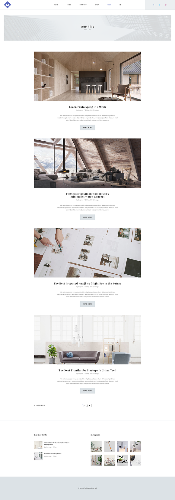 M - Minimal PSD Portfolio Template in Landing Page Templates - product preview 23